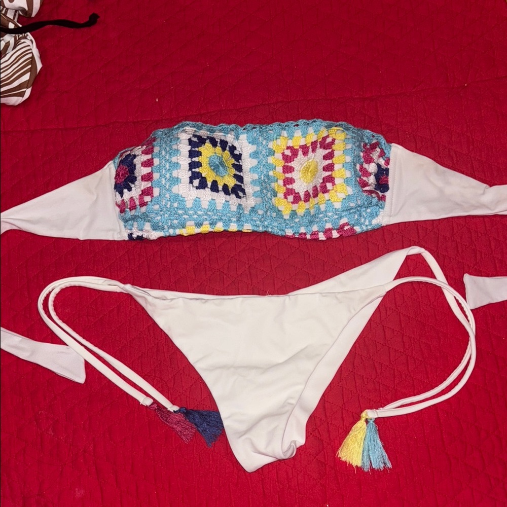 Colorful Crochet Bikini Set